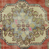 Anatolian handmade vintage rug 212 cm x 125 cm