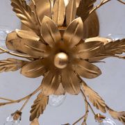 Gilded floral flush mount light attrib to banci firenze