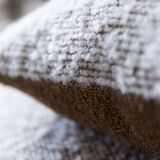 Hand-woven “Victor” cushion in linen and wool