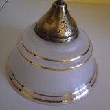 Suspension in brass and glass opaque Netherlands 1960s/1970s