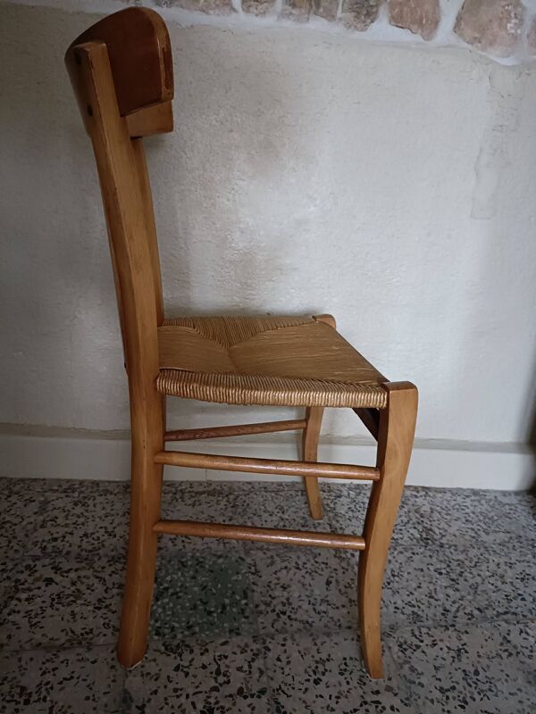 Chaise paillée bistrot