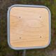4 wooden and metal stools