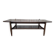 Table basse scandinave en acajou à double plateau