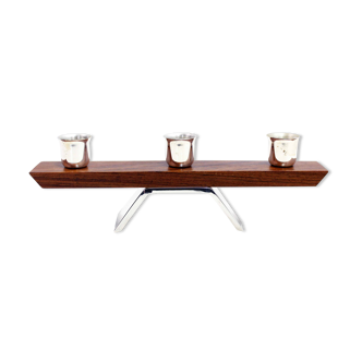 WMF candle holder in oak and metal