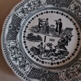 Gien earthenware rebus talking plate