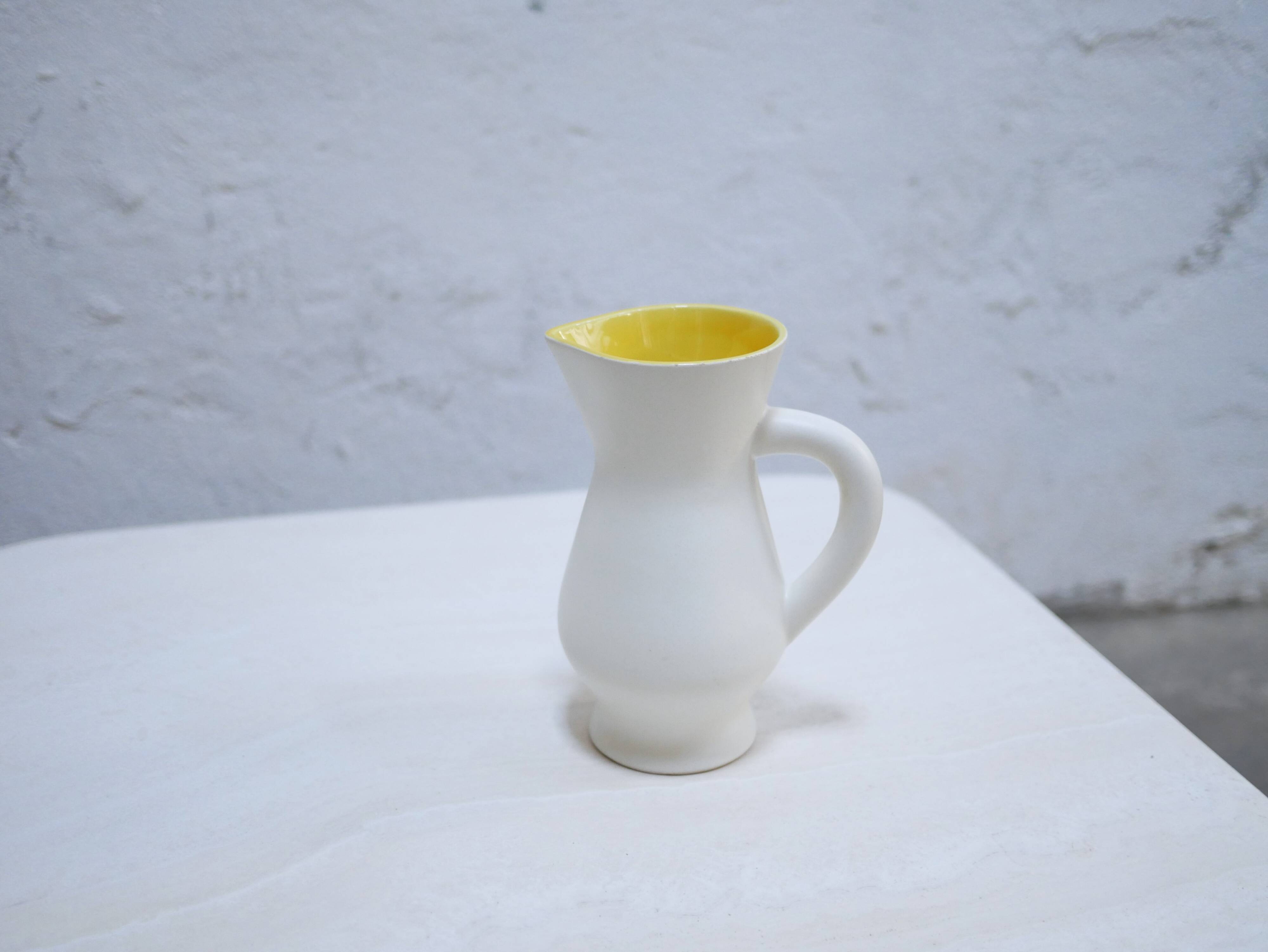 Vintage ceramic pitcher by the Saint Clément France factory