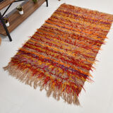 3x6 tulu filikli wool vintage kilim rug,110x175cm
