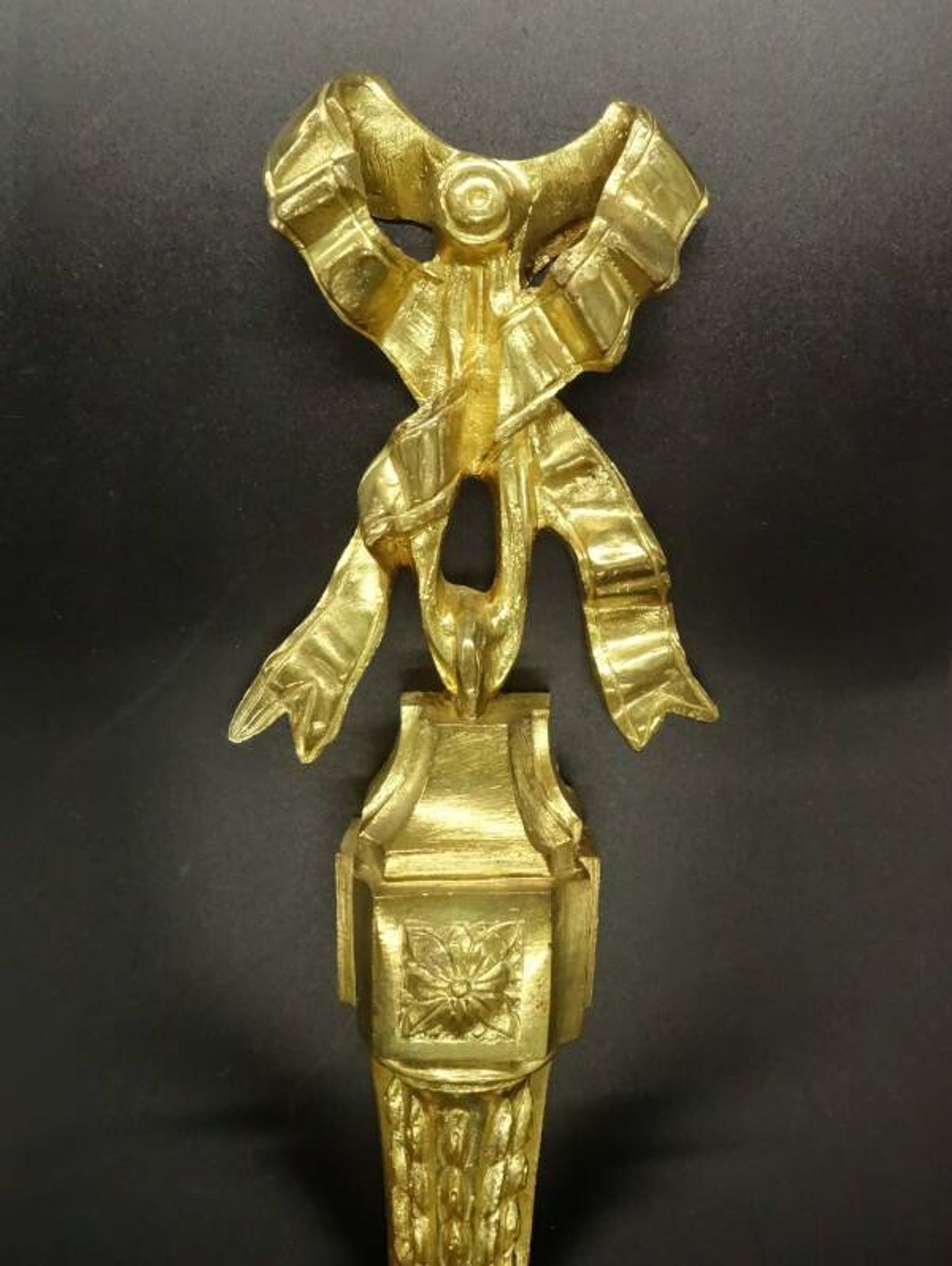 Pair of large sconces with Louis XVI style knots, late 19th century - bronze