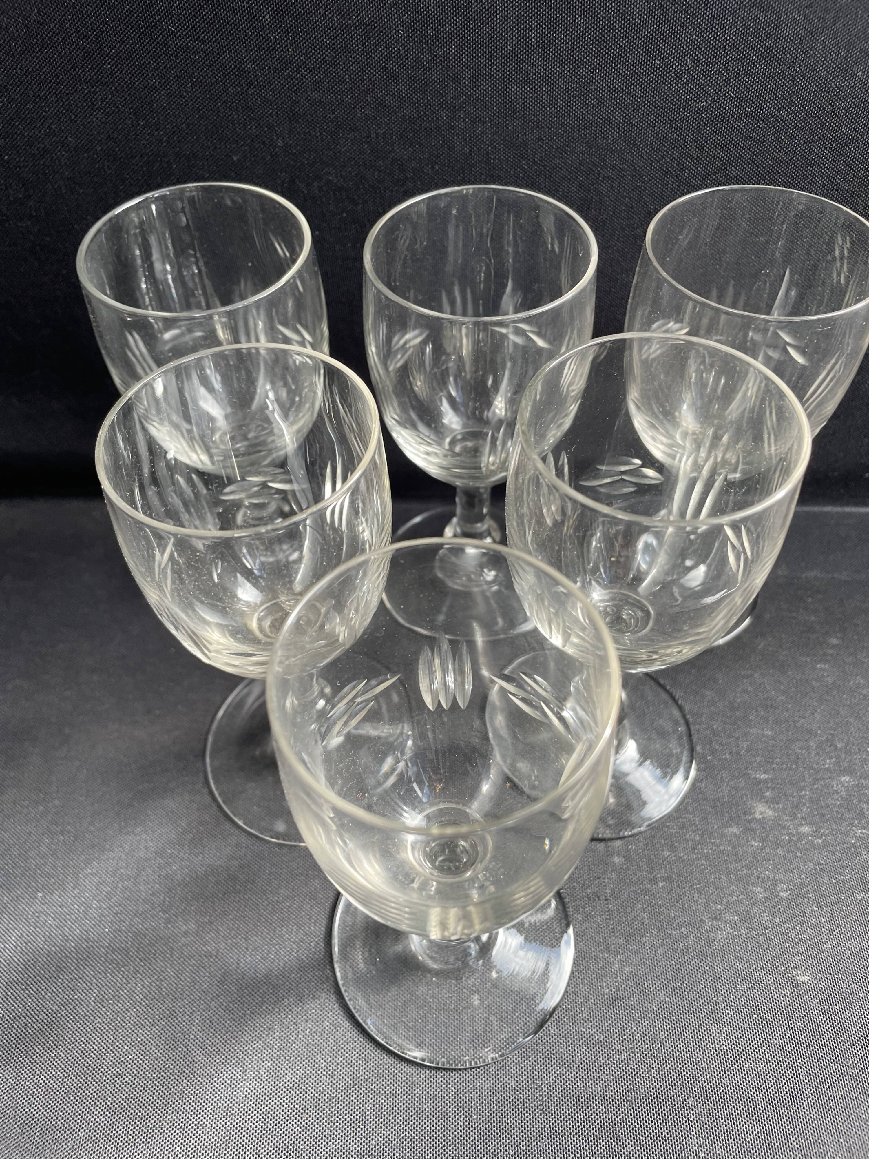 6 vintage port glasses