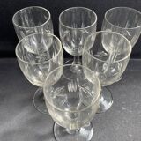 6 vintage port glasses