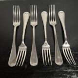 Silver-plated metal forks