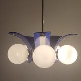 Plastic and glass ceiling lamp spain, 1970s