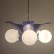 Plastic and glass ceiling lamp spain, 1970s