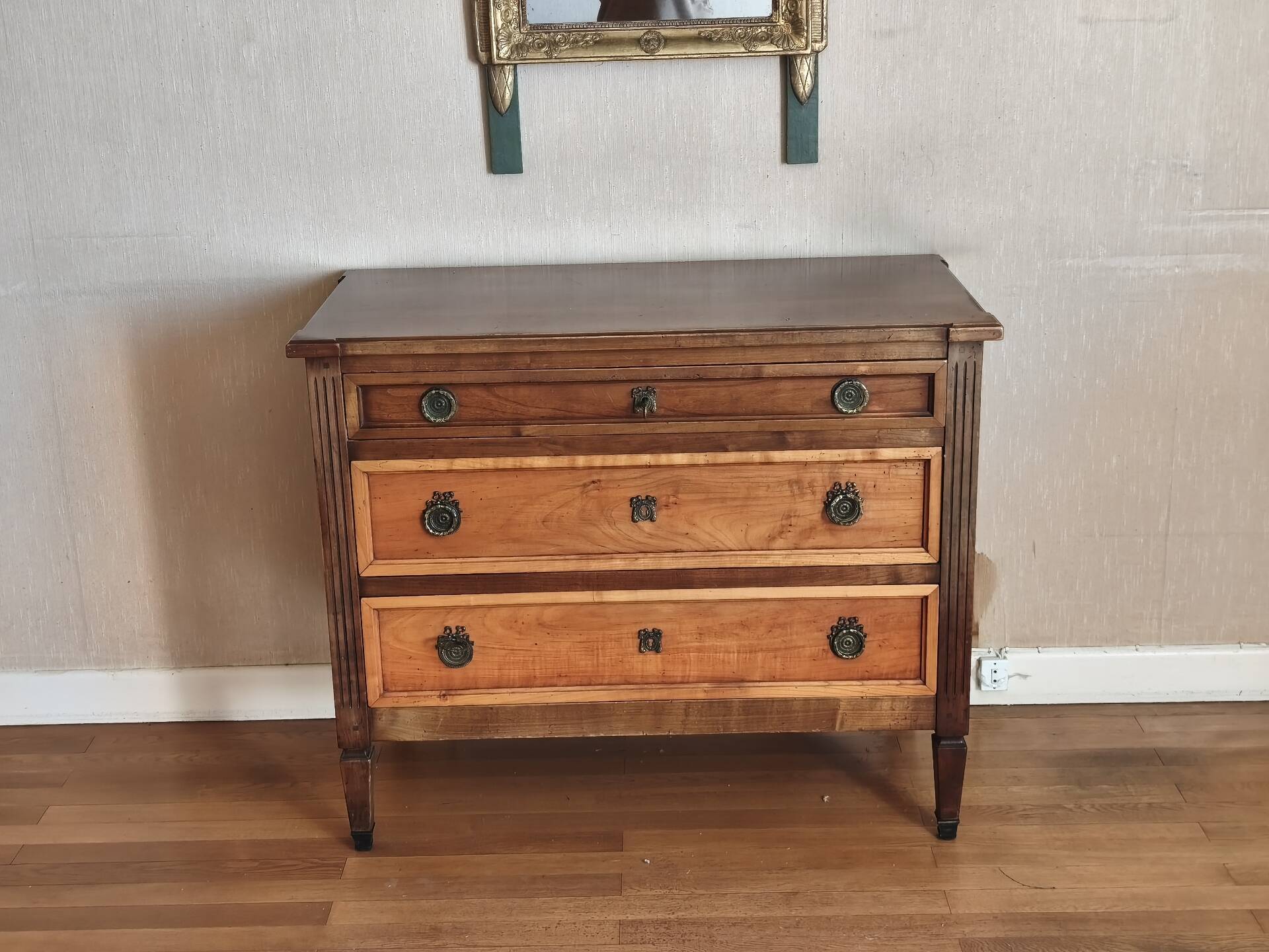 Louis XVI style commode stamped
