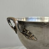 Metal salad bowl on foot