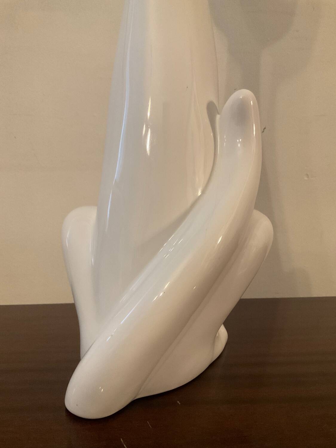 Vintage glazed ceramic cat 53cm