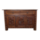 Carved pine sideboard, mountain folk art, 1950s