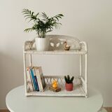 Vintage rattan wall shelf
