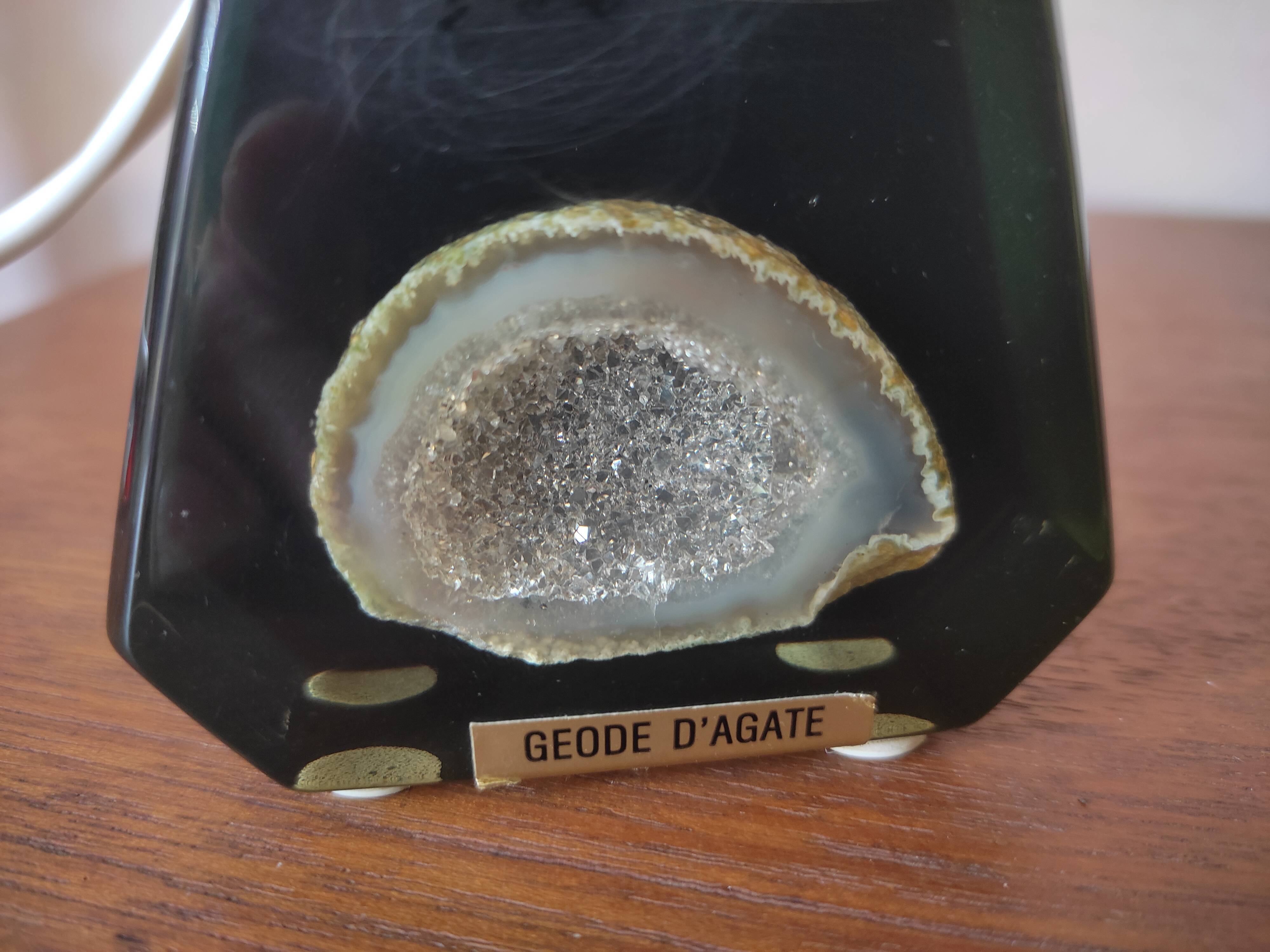 Agathe's mini geode lamp
