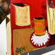 Contemporary painting bouquet of flowers oil on canvas still life