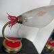 Applique or et rouge opaline années 60
