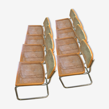 Lot de 8 chaises de Marcel Breuer