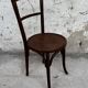 Set of 7 old Baumann bistro chairs in curved wood with round seat
