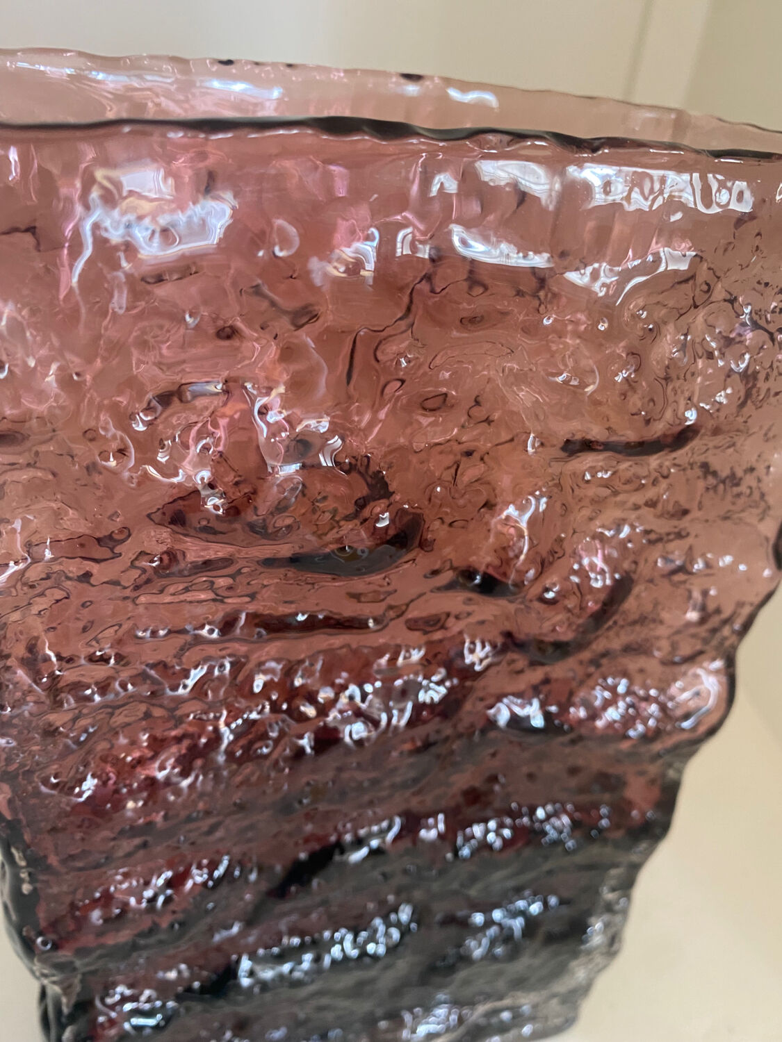 Vase Geoffrey Baxter Whitefriars purple glass 60s 70s