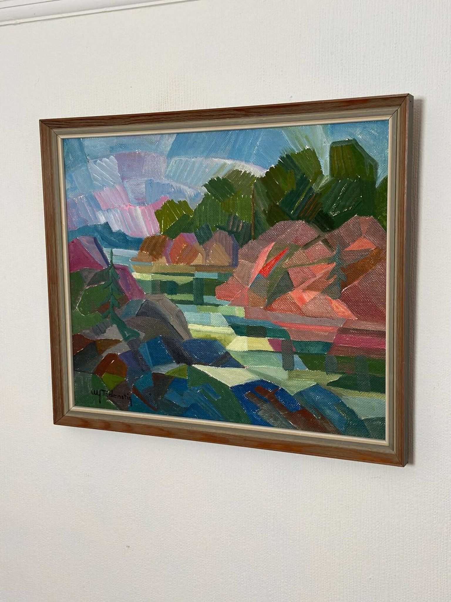 Swedish Oil on Canvas – “Autumn Landscape” by Ulf Tedenstig (1937–1999