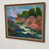 Swedish Oil on Canvas – “Autumn Landscape” by Ulf Tedenstig (1937–1999