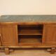 Art Deco Walnut TV Stand, 1950s, Mid-Century Modern Style