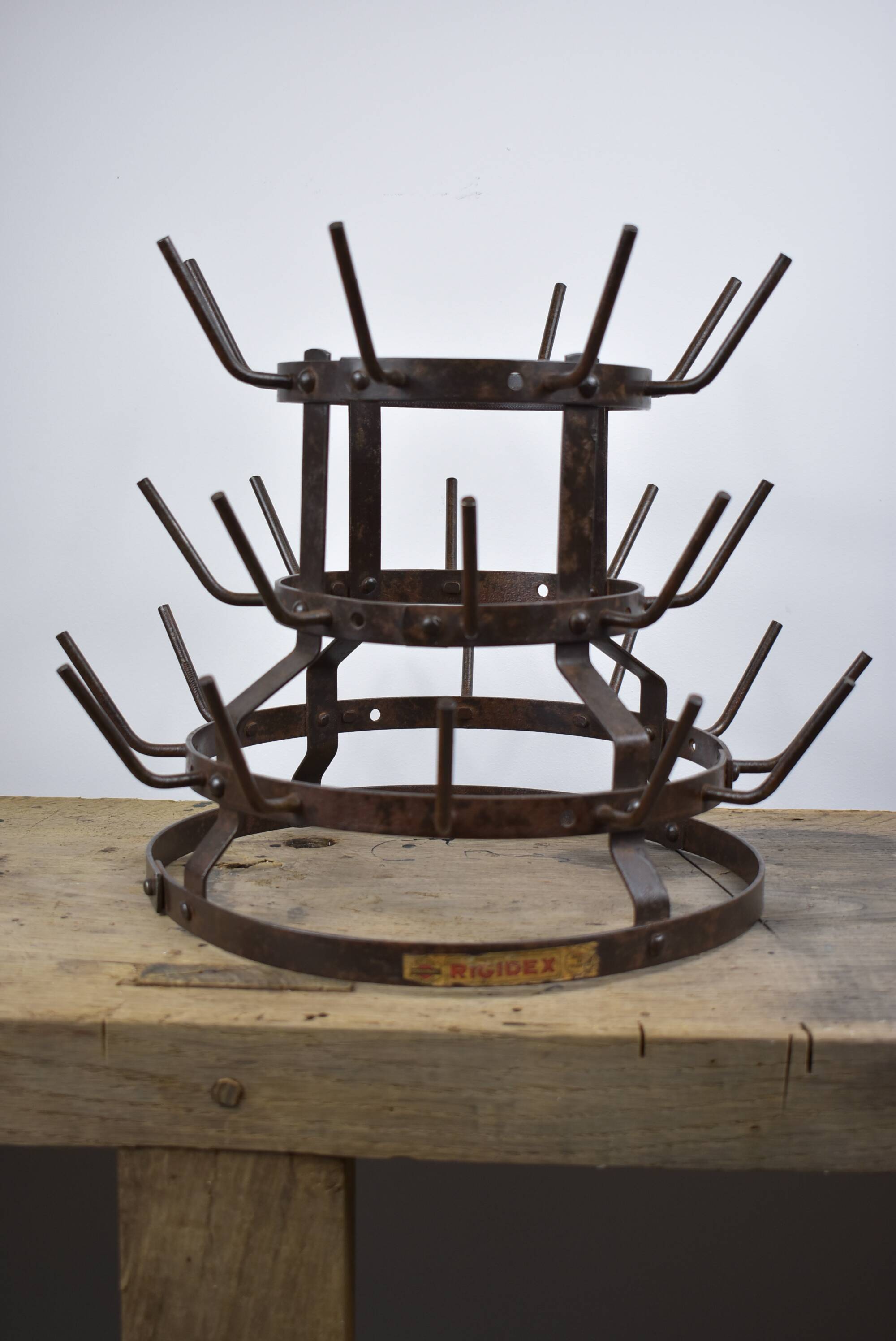 Small old rigid bottle rinse