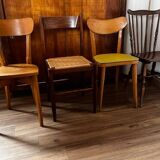 Set of 4 mismatched chairs