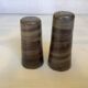 Brown ceramic salt and pepper