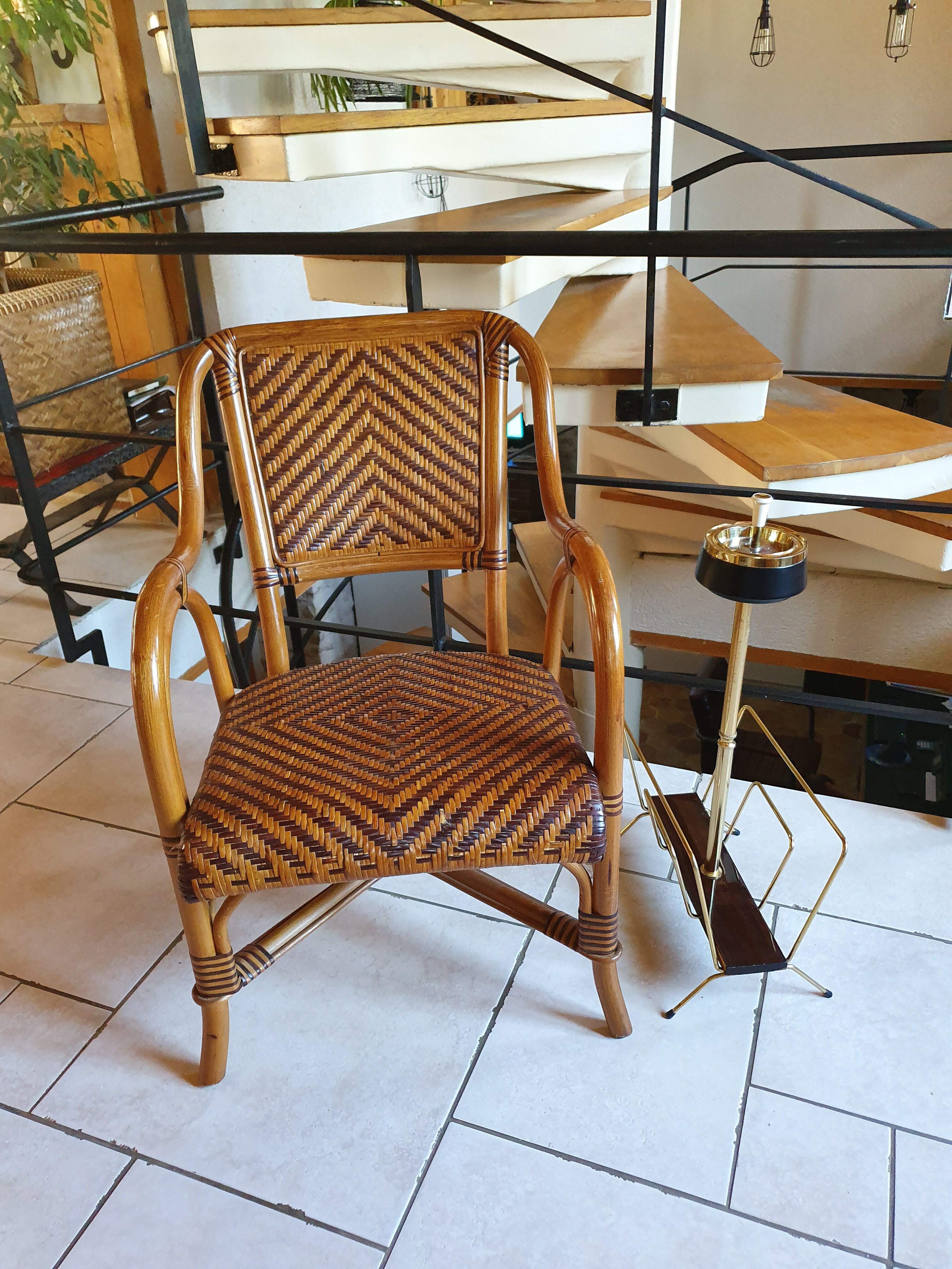 Rattan armchair