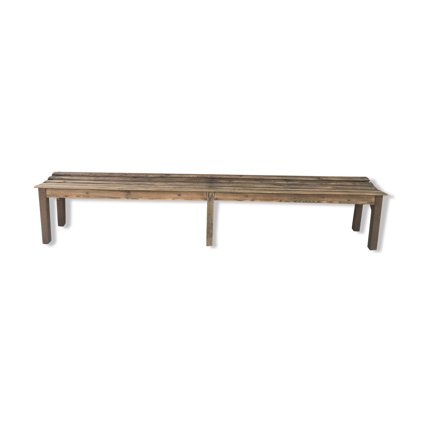 Slatted bench