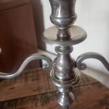 Silver 3-spoke candle holder