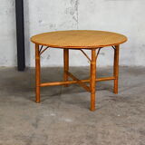 Léontine vintage 60's rattan dining table