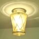 Ancient lantern of the 50s golden glass
