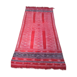 122 x 231 cm handmade Kilim red and white wool