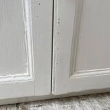 Meuble de métier enfilade patine blanche