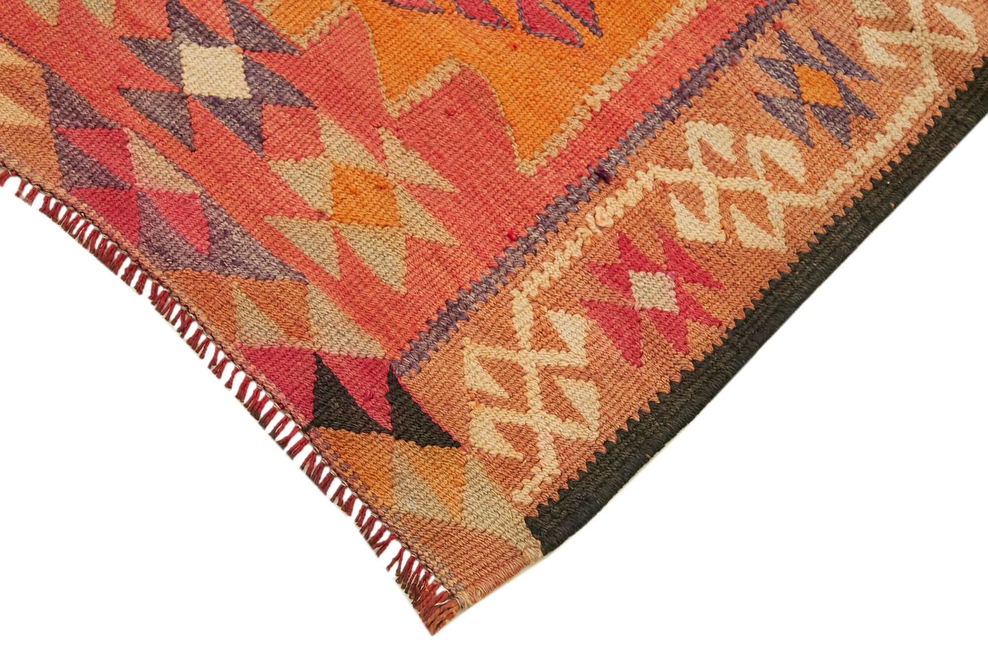 Turkish Handwoven Vintage Herki Kilim 82 cm x 312 cm