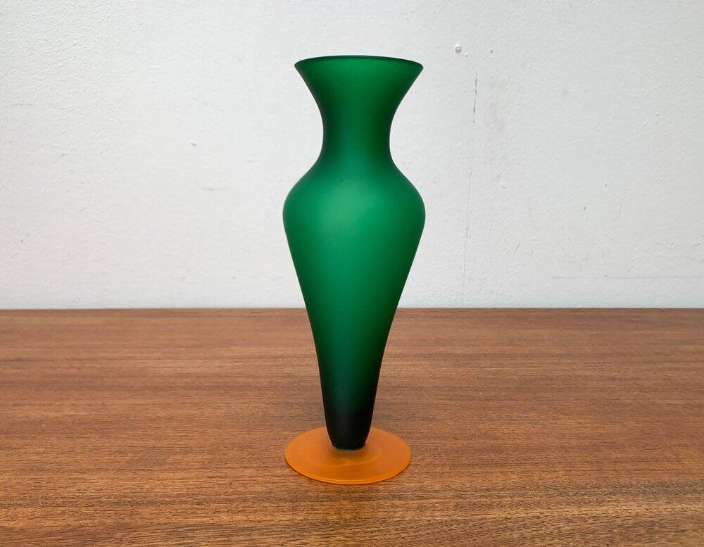 Glass vase from the Italian Satinato series attributed to Carlo Moretti, 1970s.