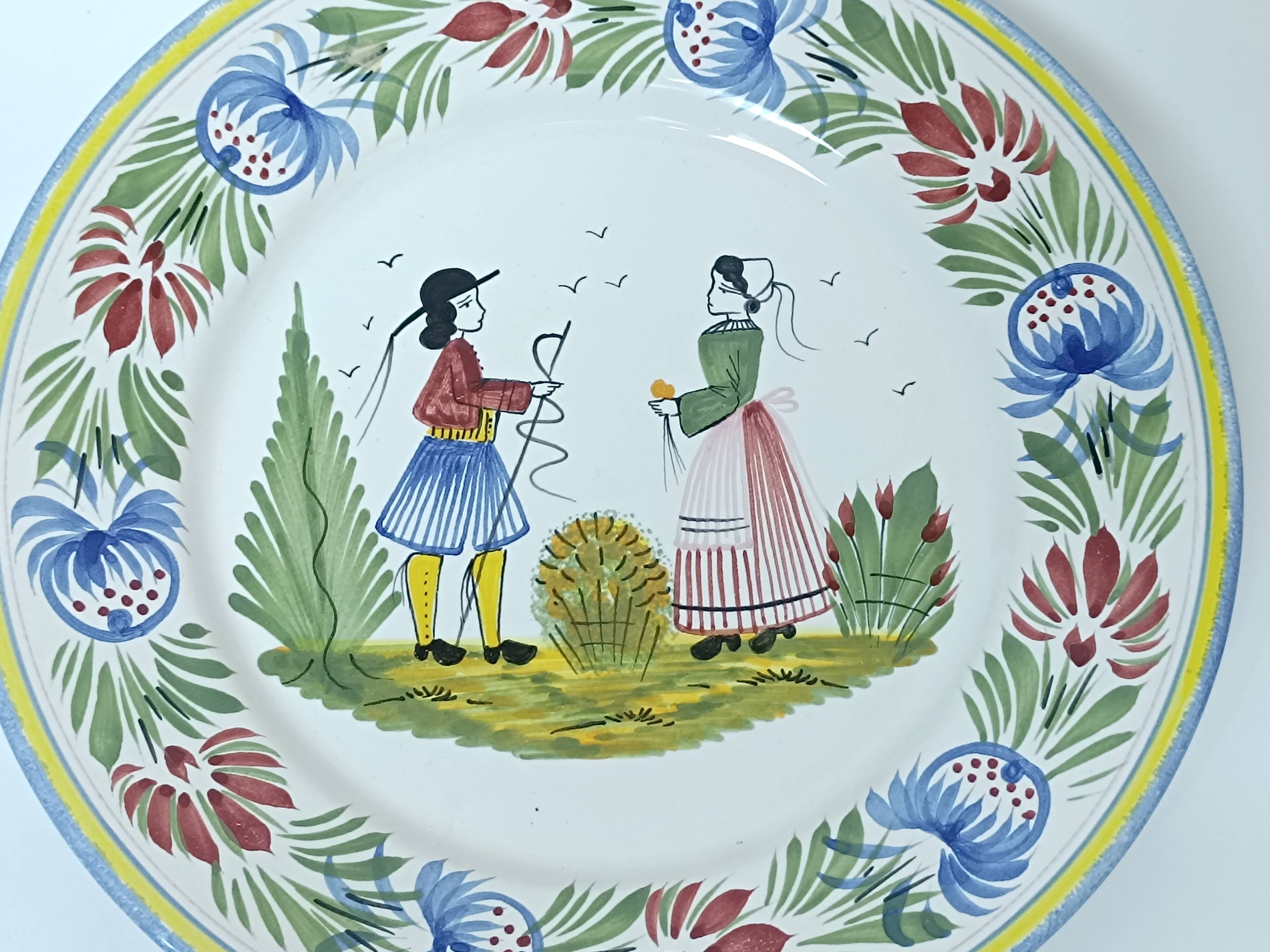 Assiette plate HB Henriot