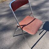 Souvignet 1970 stainless steel folding chair