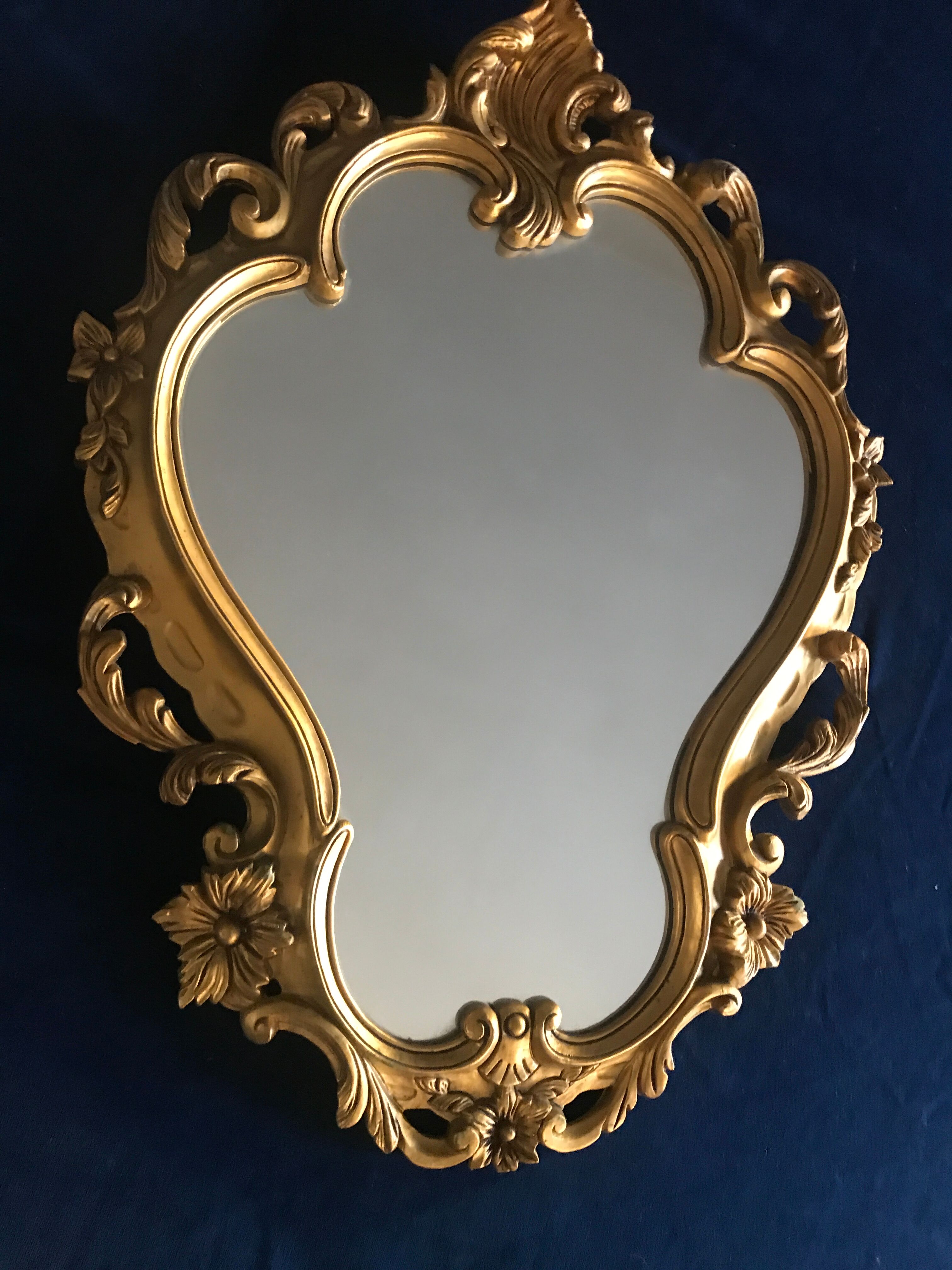 Golden resin mirror