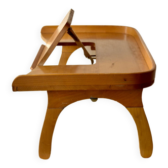 Torck - vintage wooden bed tray with reading tablet - made in belgium - 1950s