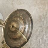Candle holder in silver bronze, Louis XVI style, mounted in lamp
