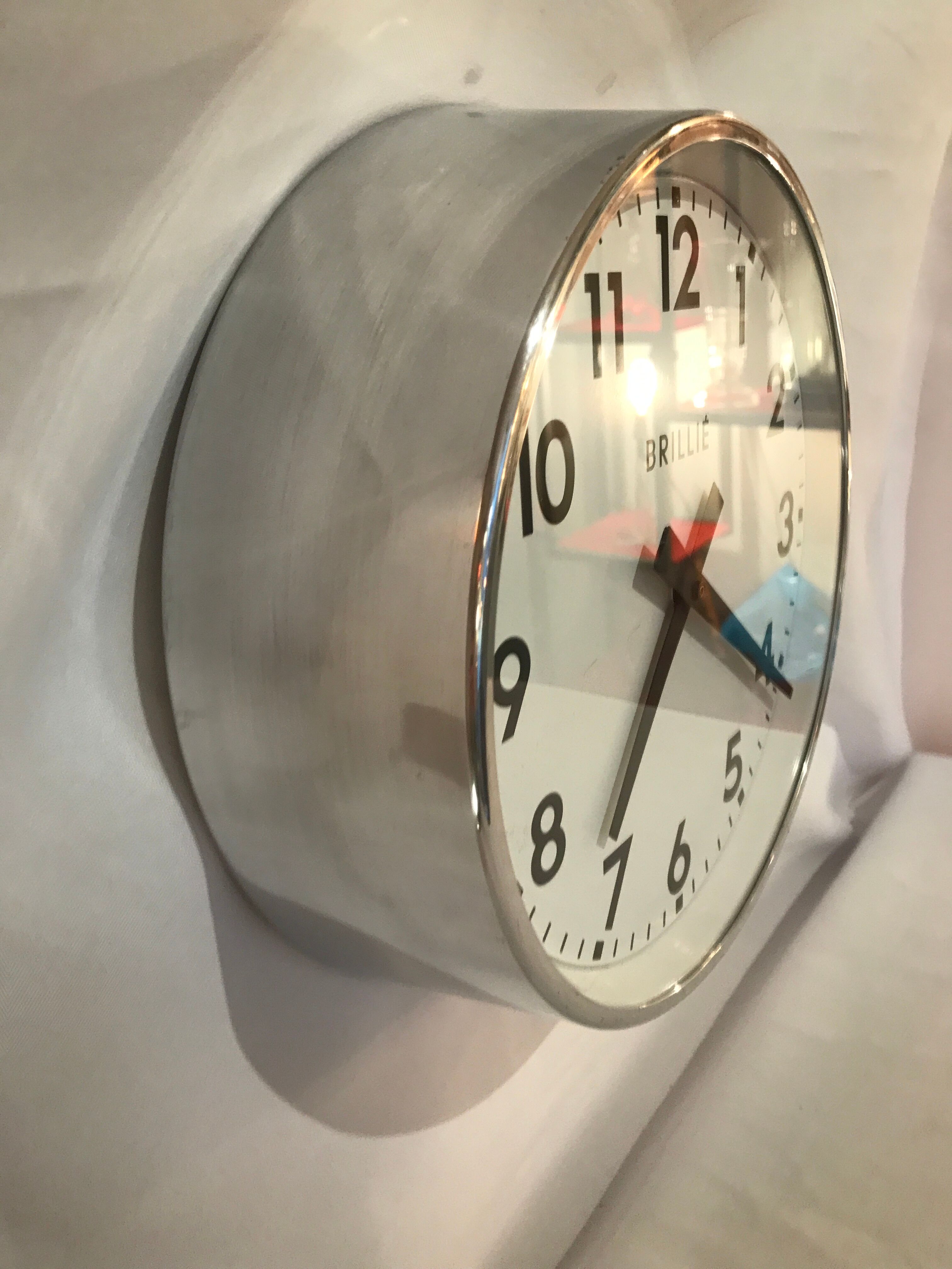 Industrial Brillie clock 25 cm functional vintage