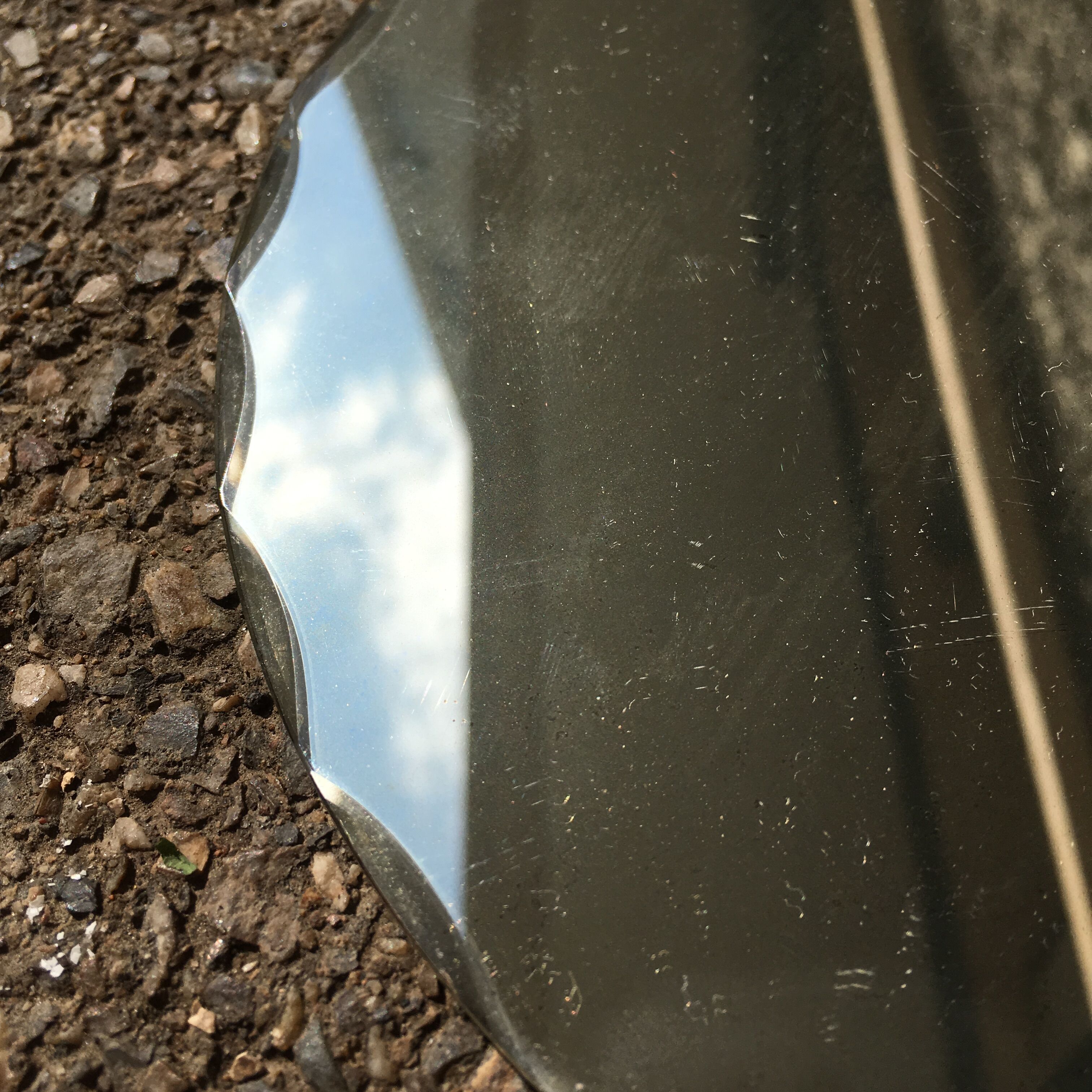 Beveled round mirror 20cm